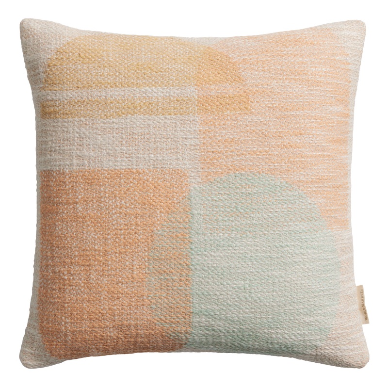 Faded Abstract Squares Throw Pillow