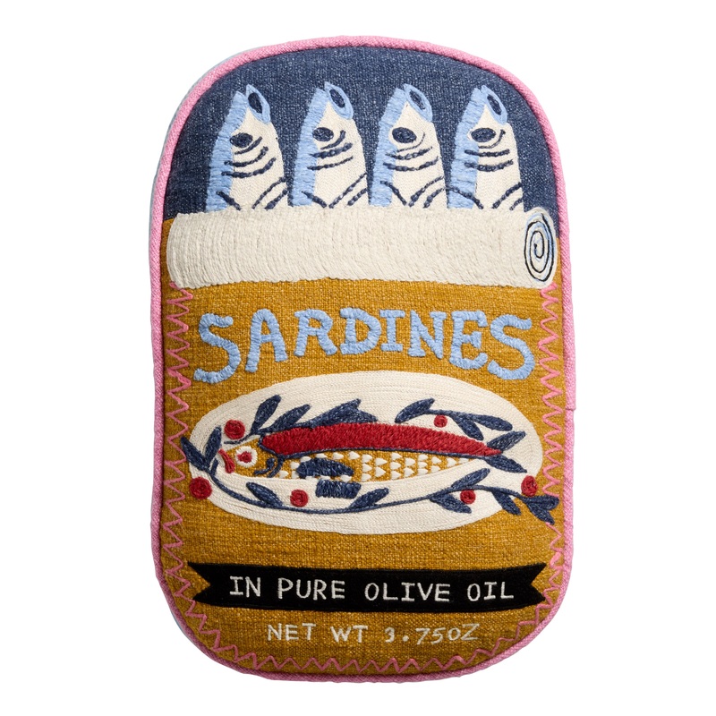 Multicolor Tinned Fish Shaped Throw Pillow