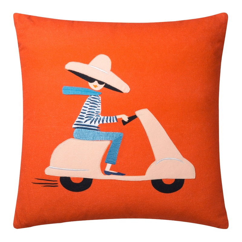 Rifle Paper Co. Red Moped Throw Pillow