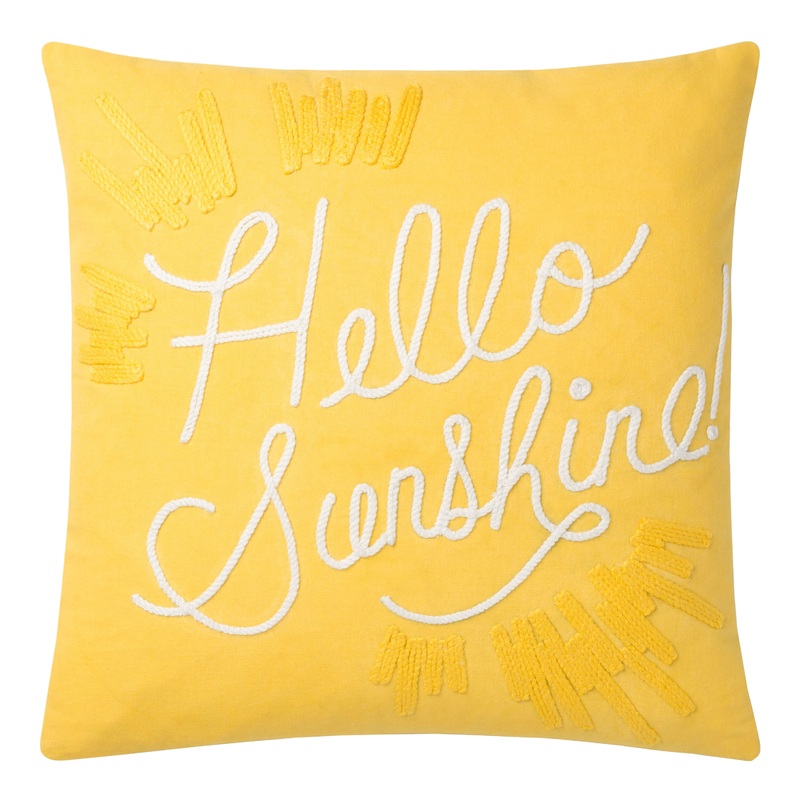 Rifle Paper Co. Yellow Hello Sunshine Throw Pillow