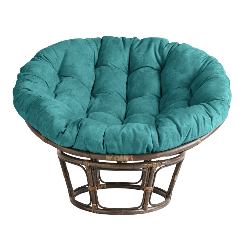 Teal Microsuede Papasan Chair Cushion