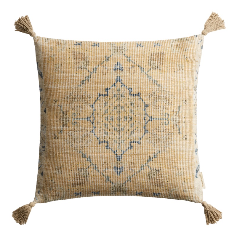 Coral Ribbed Carpet Print Throw Pillow