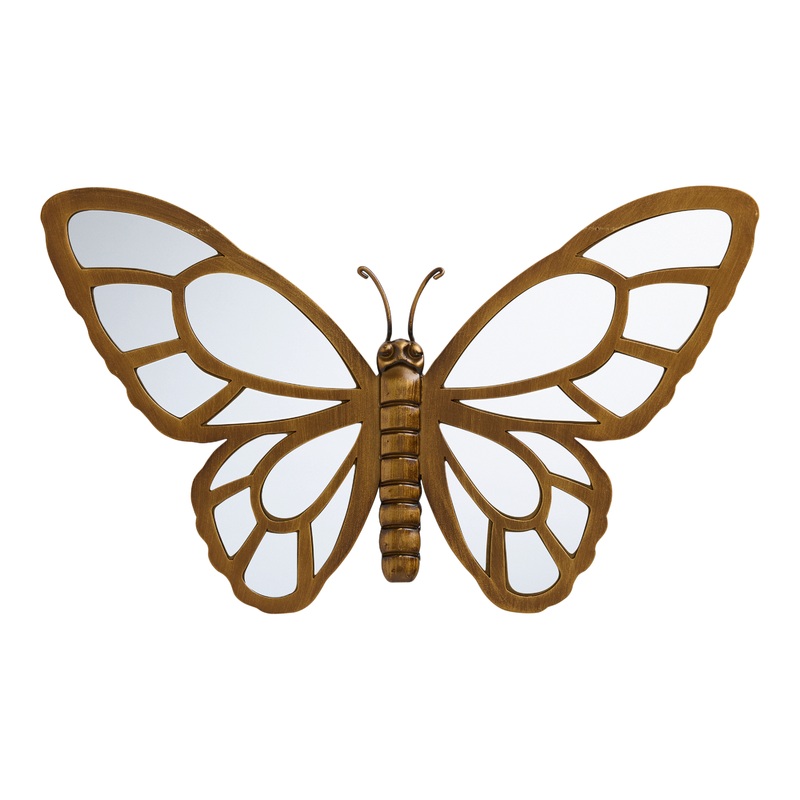 Dark Bronze Butterfly Shaped Wall Mirror