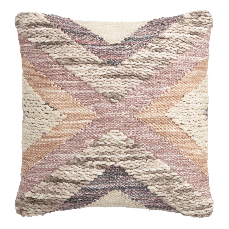 Dusty Pink Crossroads Indoor Outdoor Throw Pillow