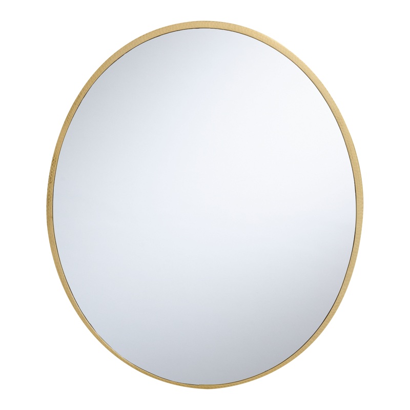 Gold Hammered Metal Wall Mirror