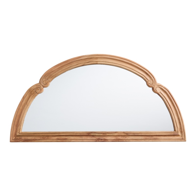 Neem Wood Arched Deco Wall Mirror