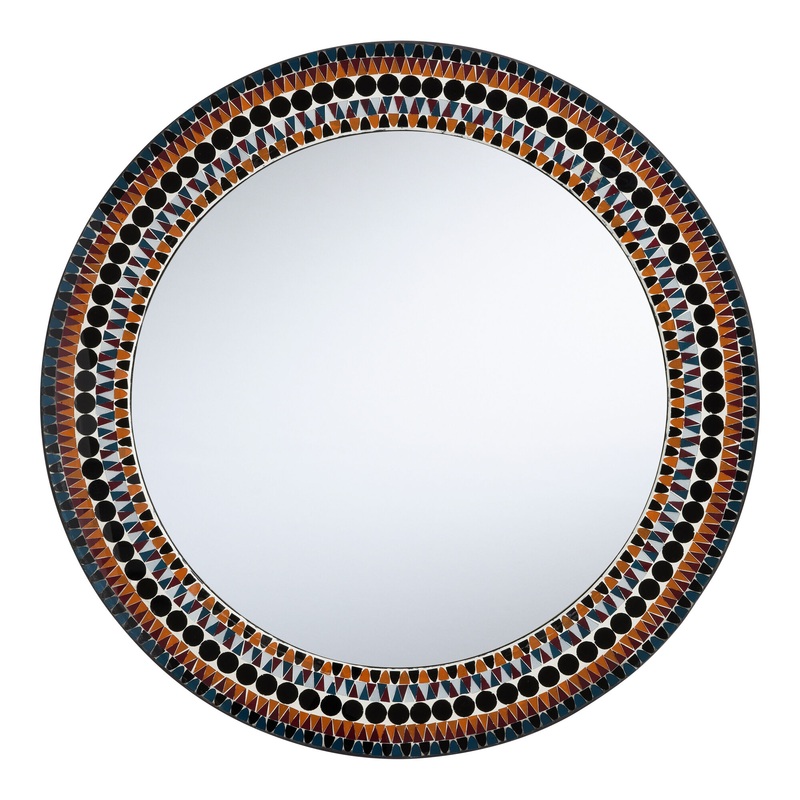 Nidi Round Mosaic Wall Mirror