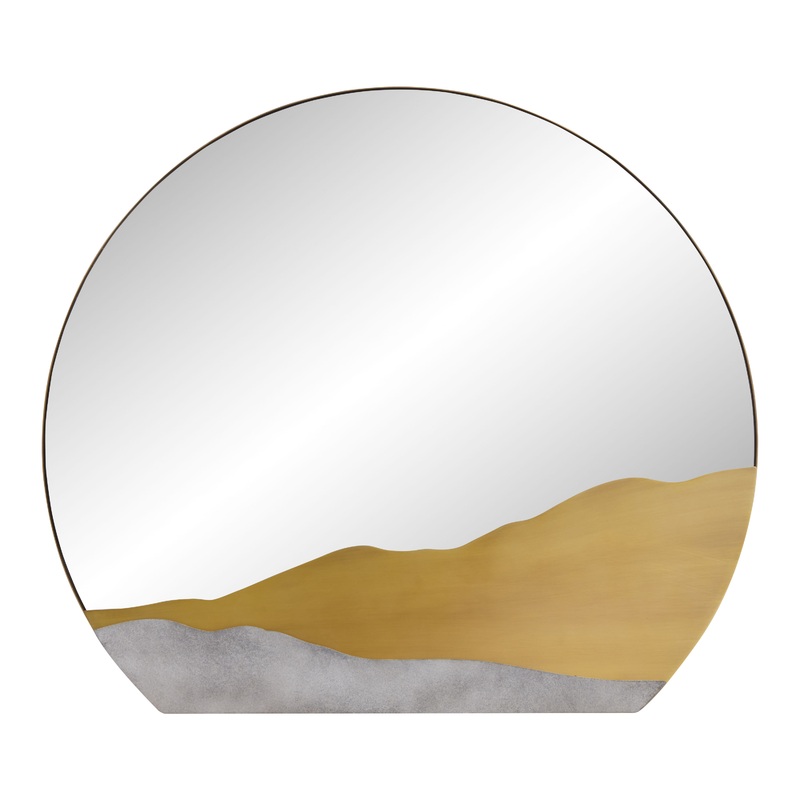 Rounded Metal Sand Dunes Wall Mirror
