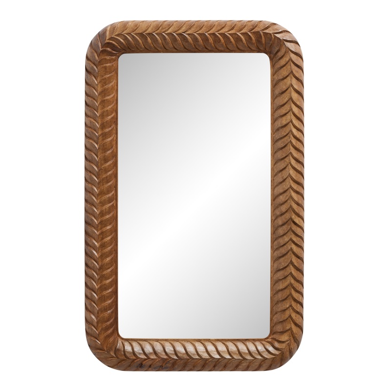 Shana Mango Wood Carved Wall Mirror