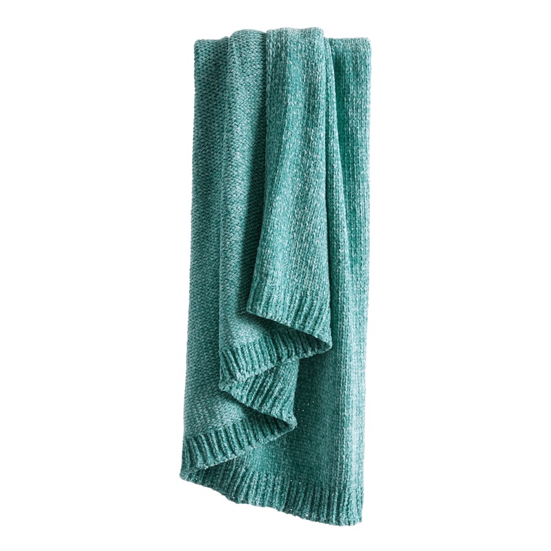 Solid Knit Chenille Throw Blanket