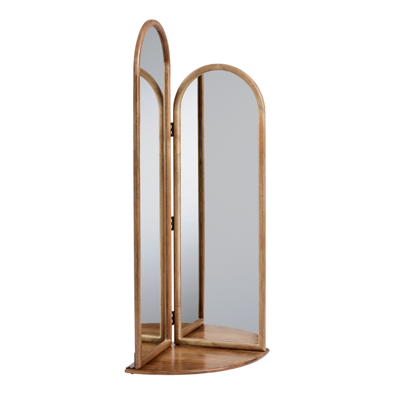 Stevie Mango Wood Standing Double Full Length Mirror