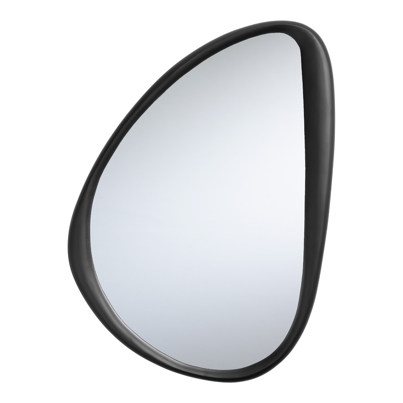 Wood Organic Pebble Wall Mirror