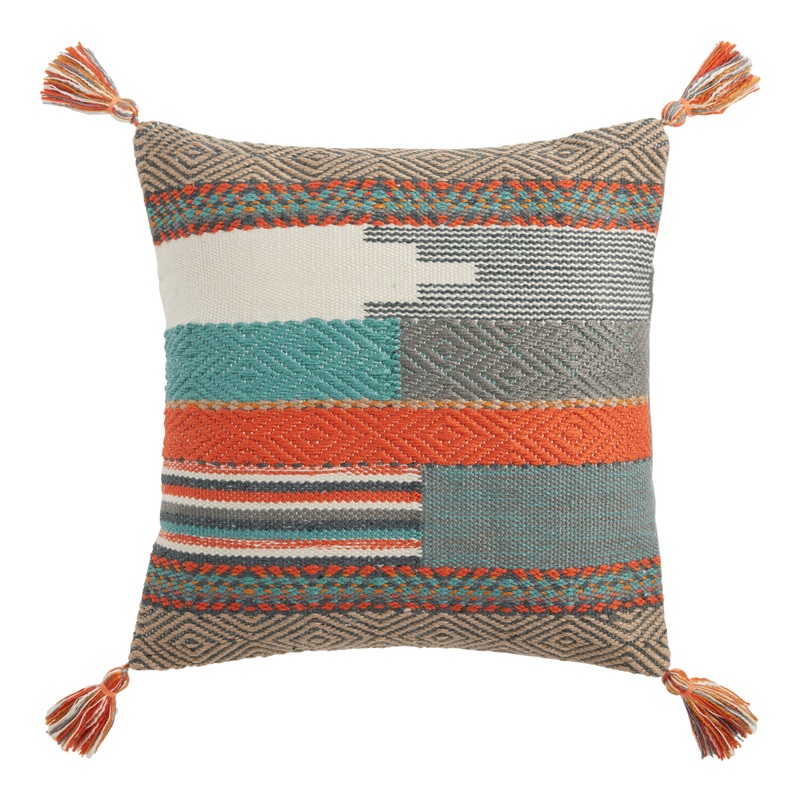 Woven Desert Tapestry Indoor Outdoor Throw Pillow