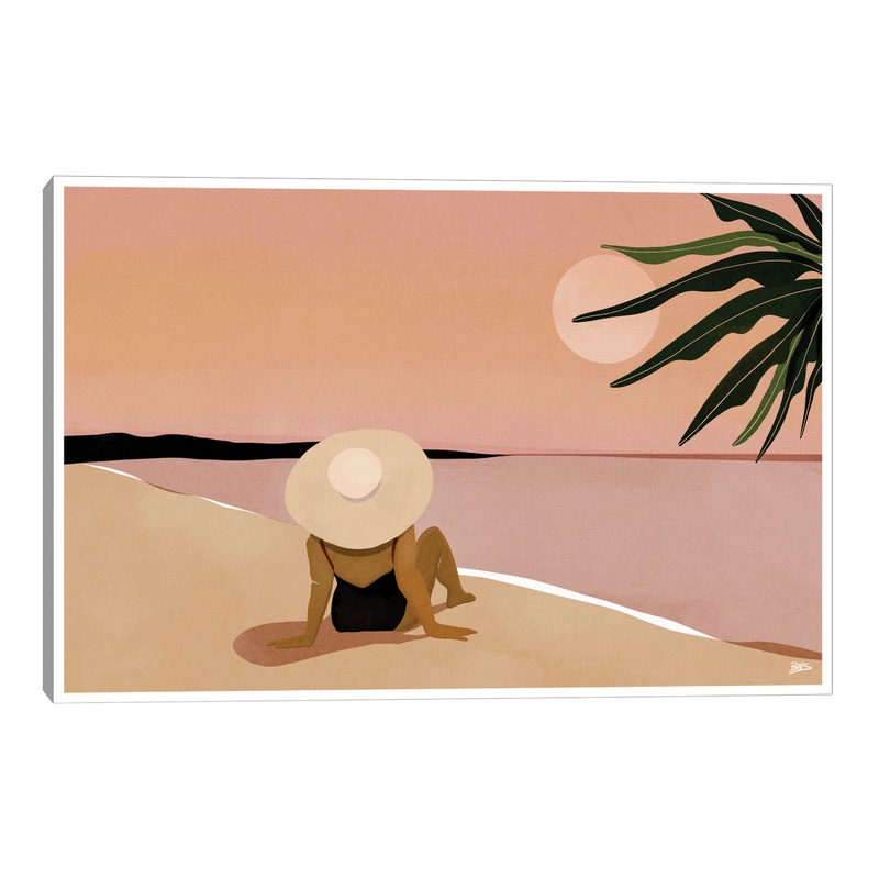 Beach by Bria Nicole Framed Canvas Wall Art