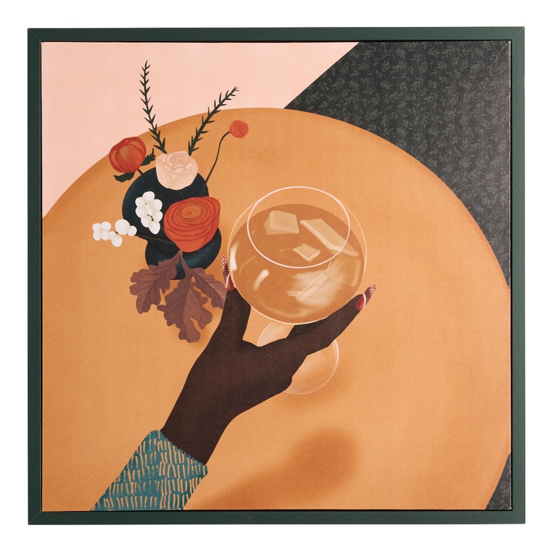 Cheers by Kolor Me Koby Framed Canvas Wall Art