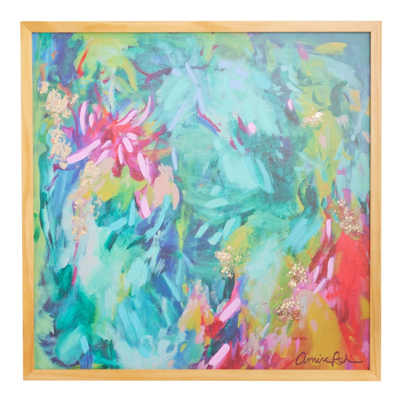 Colorful Abstract by Amira Rahim Framed Canvas Wall Art