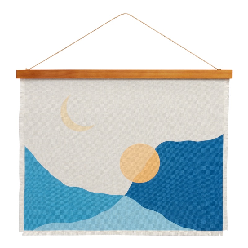 Desert Moon II By Ana DiGiallonardo Linen Scroll Wall Hanging