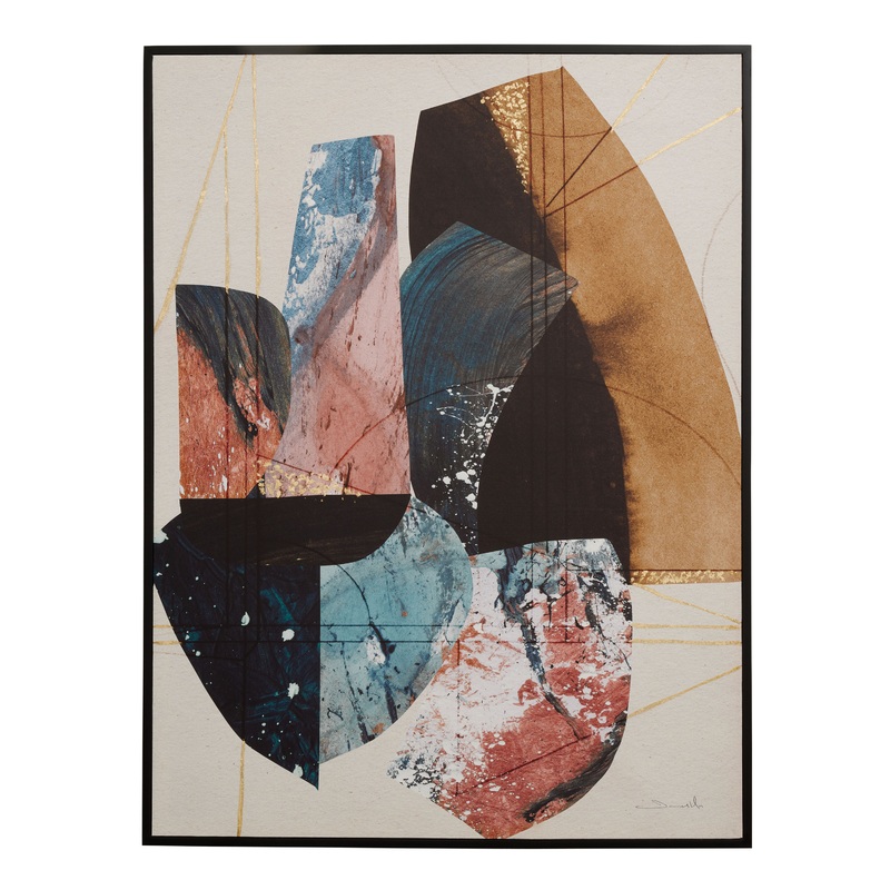 Essence Patchwork By Dan Hobday Framed Canvas Wall Art