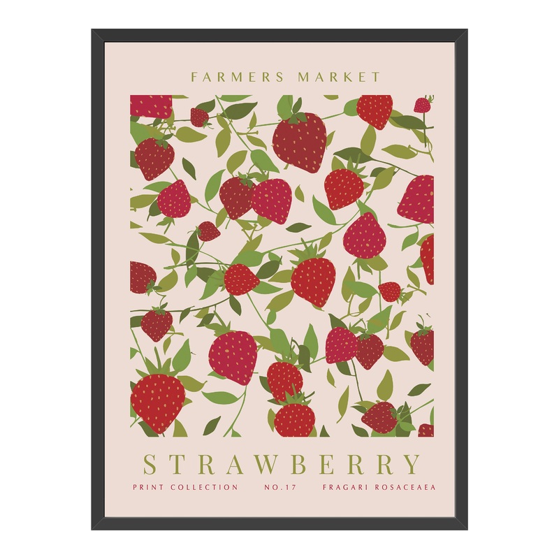 Farmers Market Strawberry by Kamdon Kreations Wall Art