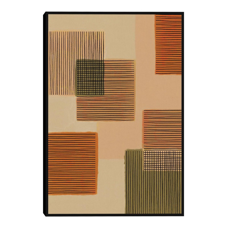 Geo Patchwork II by Alisa Galitsyna Framed Canvas Wall Art