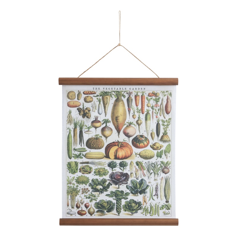 Harvest Crops Linen Scroll Wall Hanging