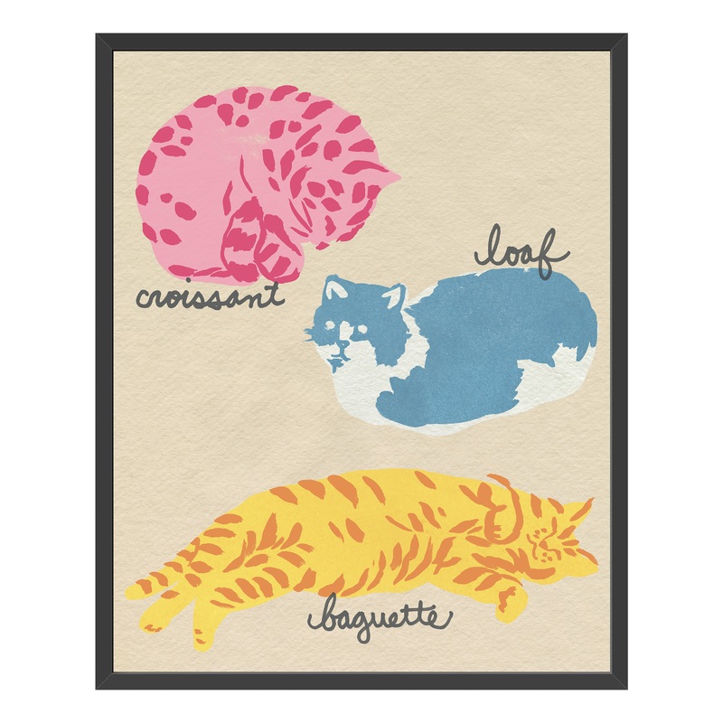 Important Cat Shapes II by June Erica Vess Framed Wall Art