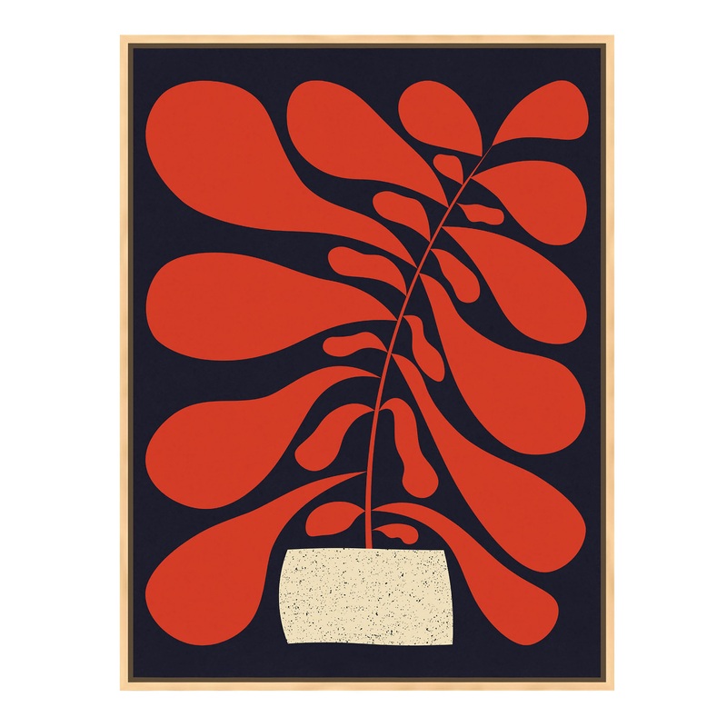 Lazy Plant by Alisa Galitsyna Framed Canvas Wall Art