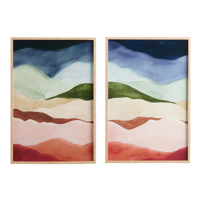 Nature’s Layers Diptych Framed Glass Wall Art 2 Piece