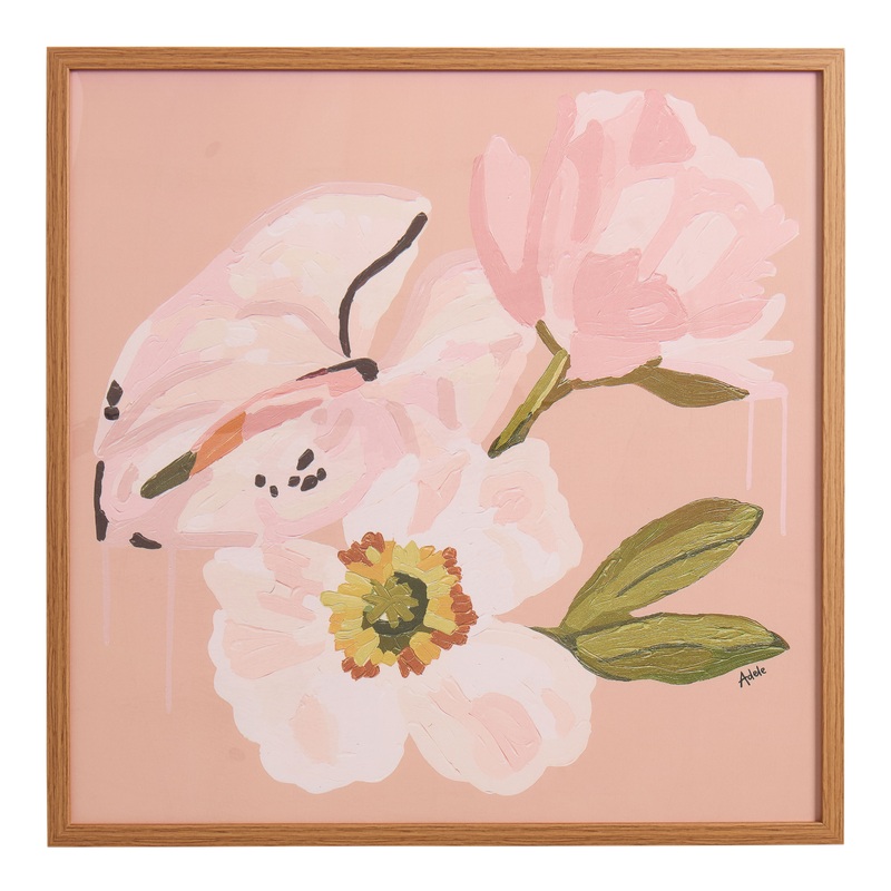 Pink In Bloom by Adele Naidoo Framed Canvas Wall Art