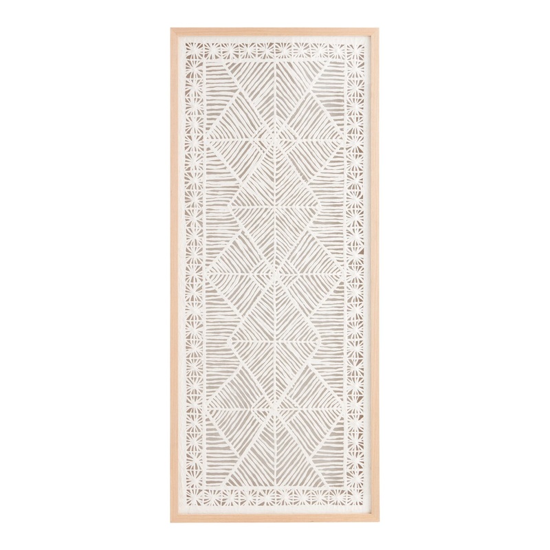 Rice Paper Diamond Geo Shadow Box Wall Art