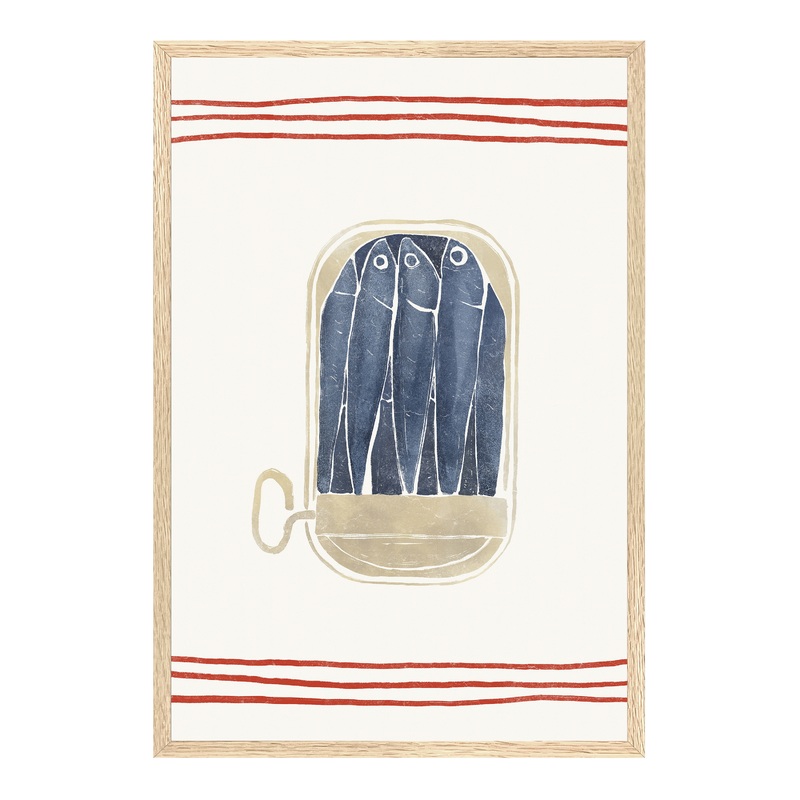Sardines by Yuyu Pont Framed Canvas Wall Art