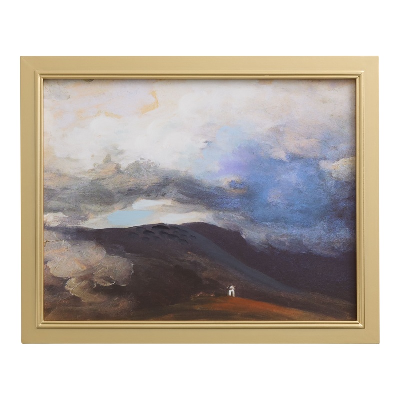 Cloudy Mountain Framed Linen Wall Art