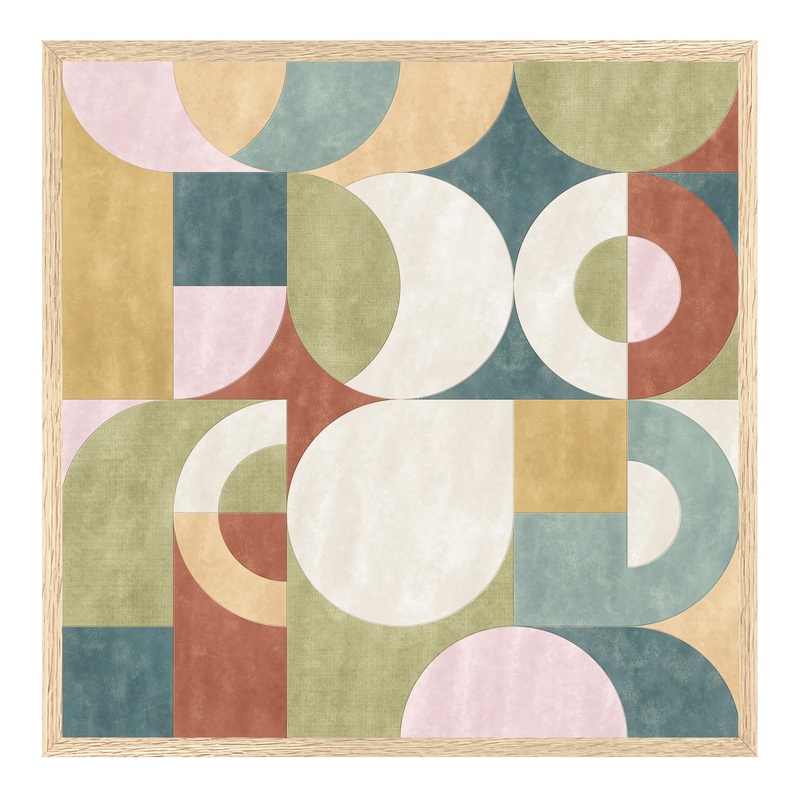 Crayon Geometric by Gia Hoang Framed Wall Art