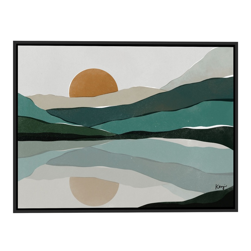 Earth Layers by Kenzi Studio Co. Landscape Framed Canvas Wall Art