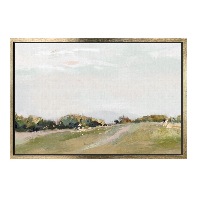 Golden Grasslands by Isabelle Z Framed Canvas Wall Art