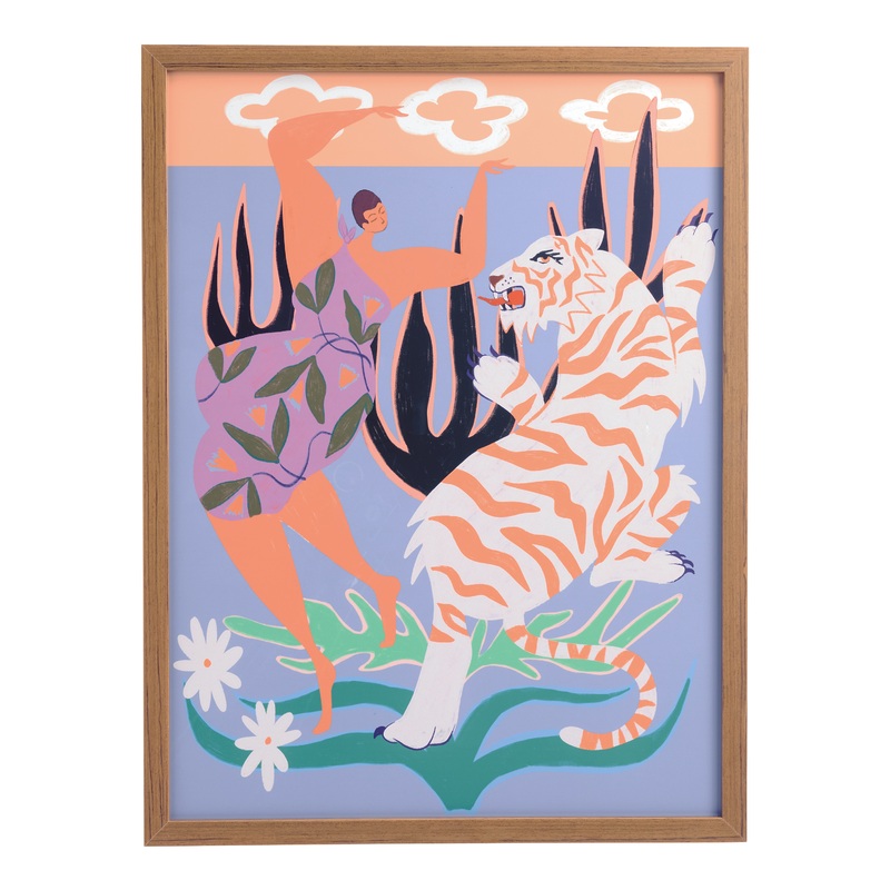 Hello Tiger by Arty Guava Framed Wall Art