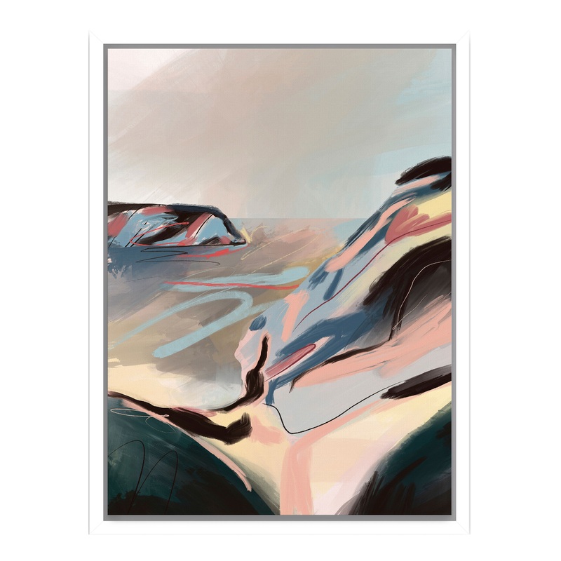 Lulworth Cove I By Luana Asiata Framed Canvas Wall Art