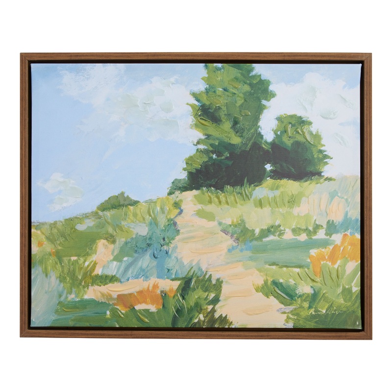Morning Walk Framed Canvas Wall Art