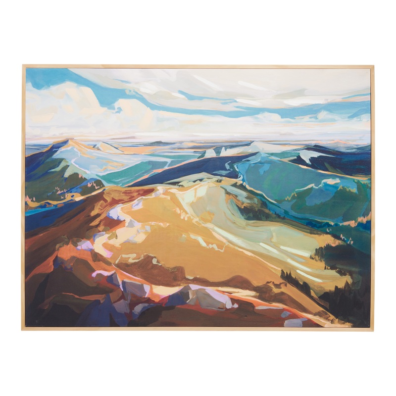 Mountain Journey Landscape By Jess Franks Framed Wall Art