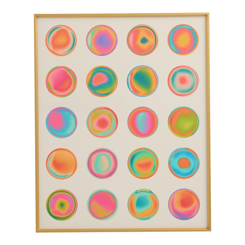 Multicolor Spectrum Abstract Framed Wall Art