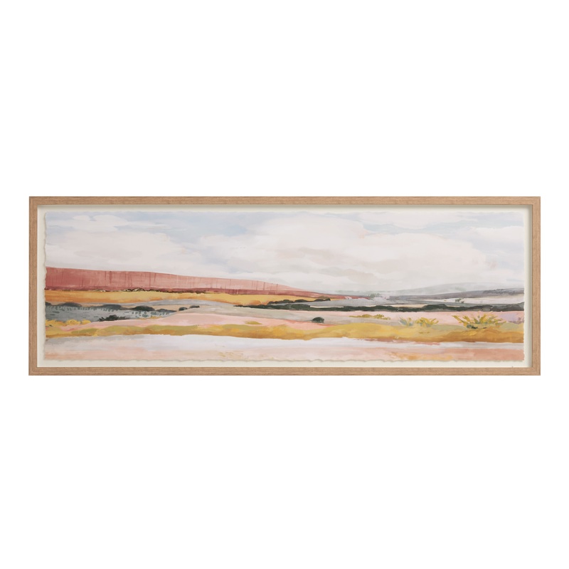 Oversized Desert Landscape on Paper Framed Wall Art