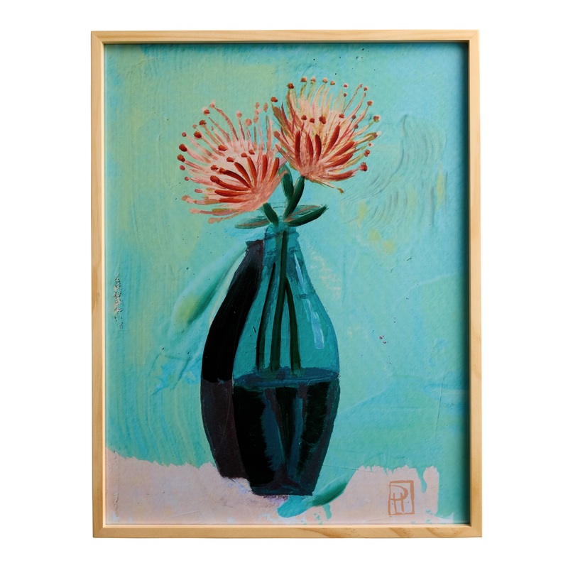 Protea Flowers Framed Wall Art