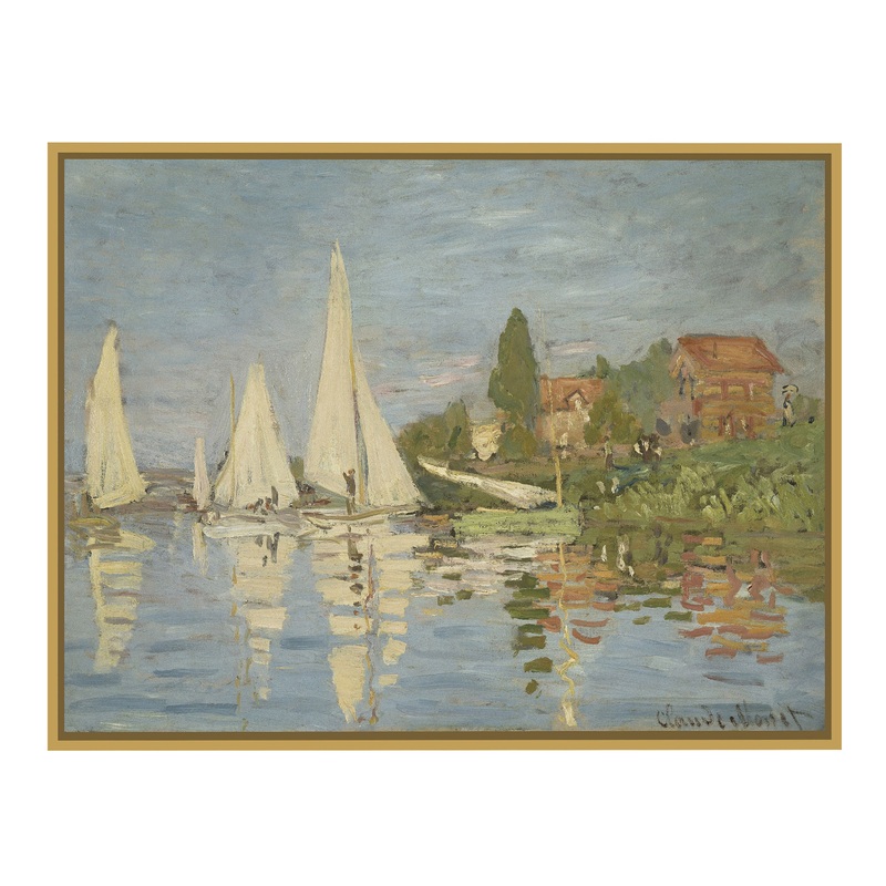 Regattas at Argenteuil by Claude Monet Canvas Wall Art