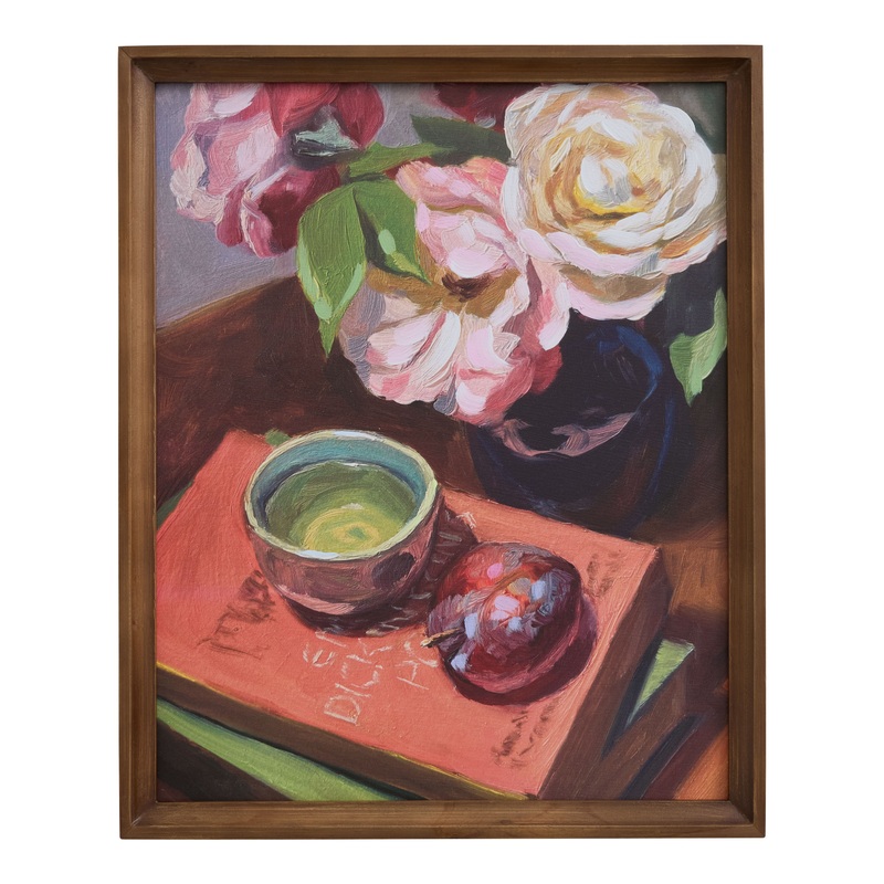 Roses, Books and Tea by Heather Ihn Martin Framed Wall Art