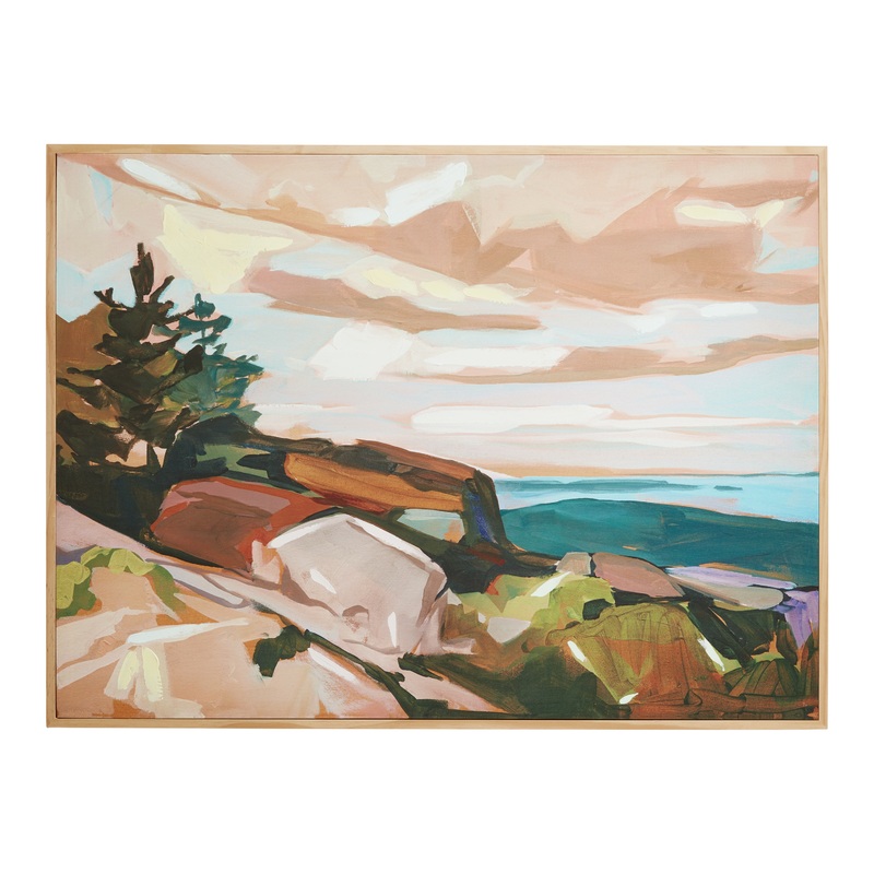 Saturated Landscape By Jess Franks Framed Canvas Wall Art
