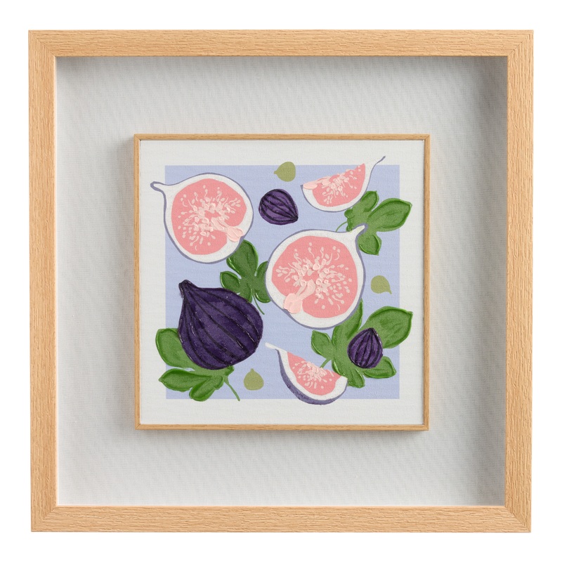 Square Fig Fruit Shadow Box Canvas Wall Art