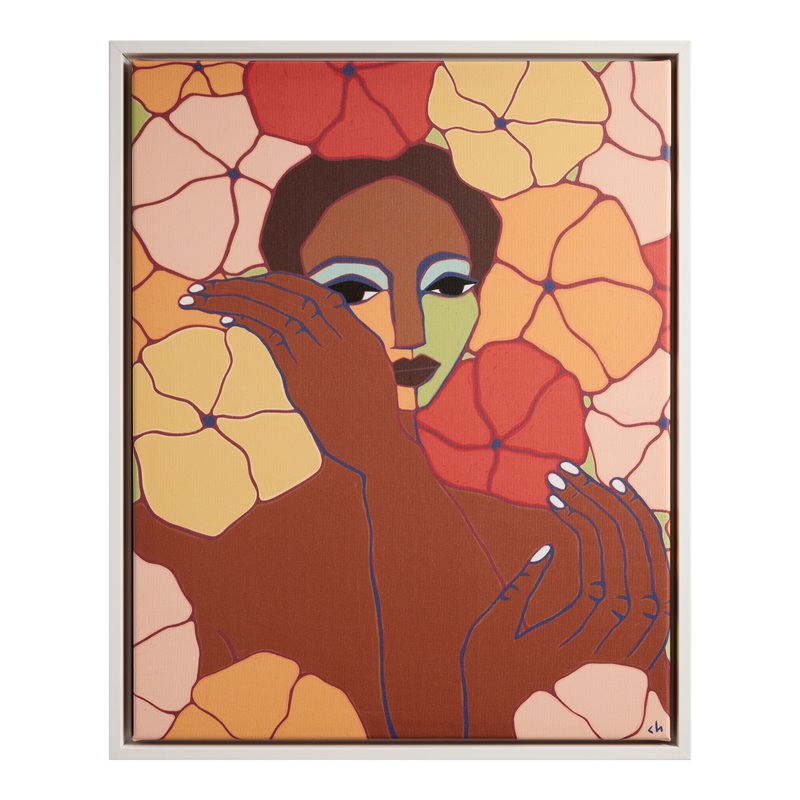 Woman By Cortney Herron Framed Canvas Wall Art