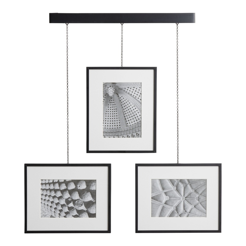Asher Black Metal Wall Frame Trio With Mats