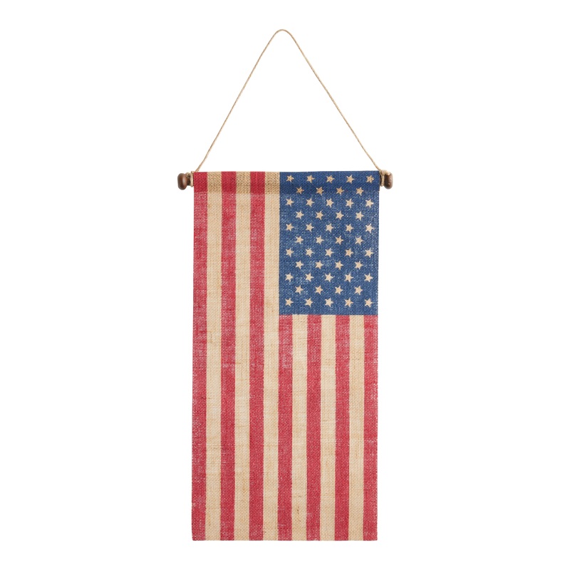 Burlap USA Flag Wall Decor