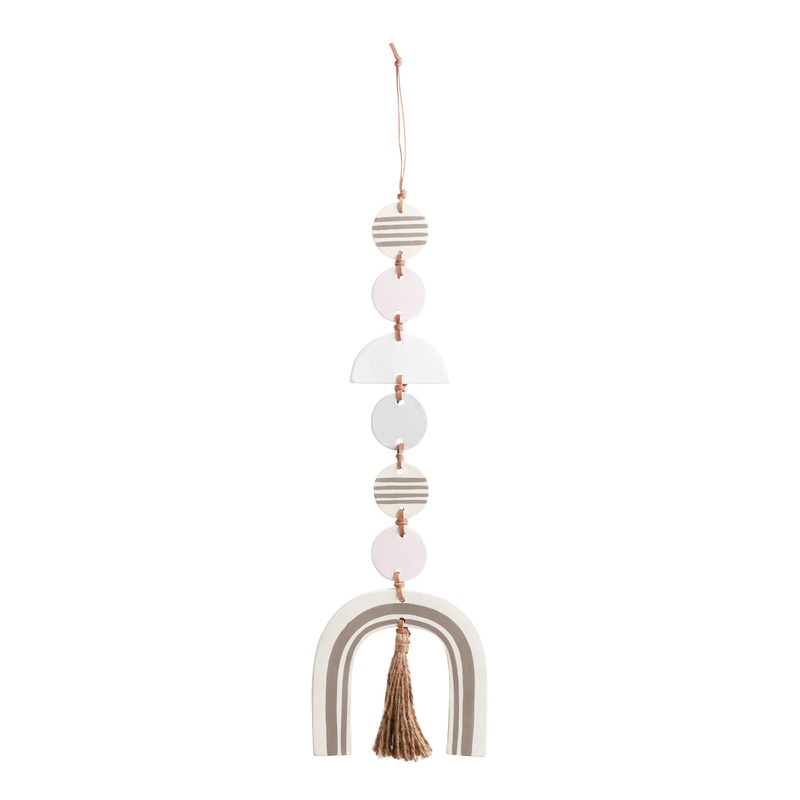 Cream And Blush Terracotta Mobile Wall Decor